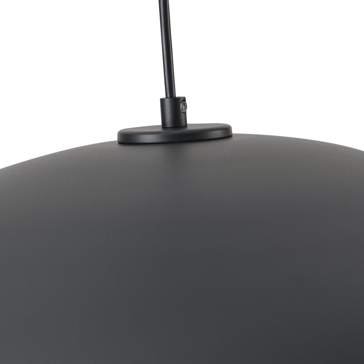 1-Light Oversize Sanding Black Pendant Lighting