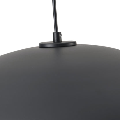 1-Light Oversize Sanding Black Pendant Lighting