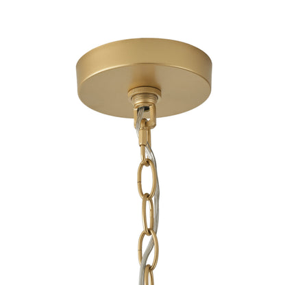 6-Lights Woven Openwork Flared Shade Pendant Lighting