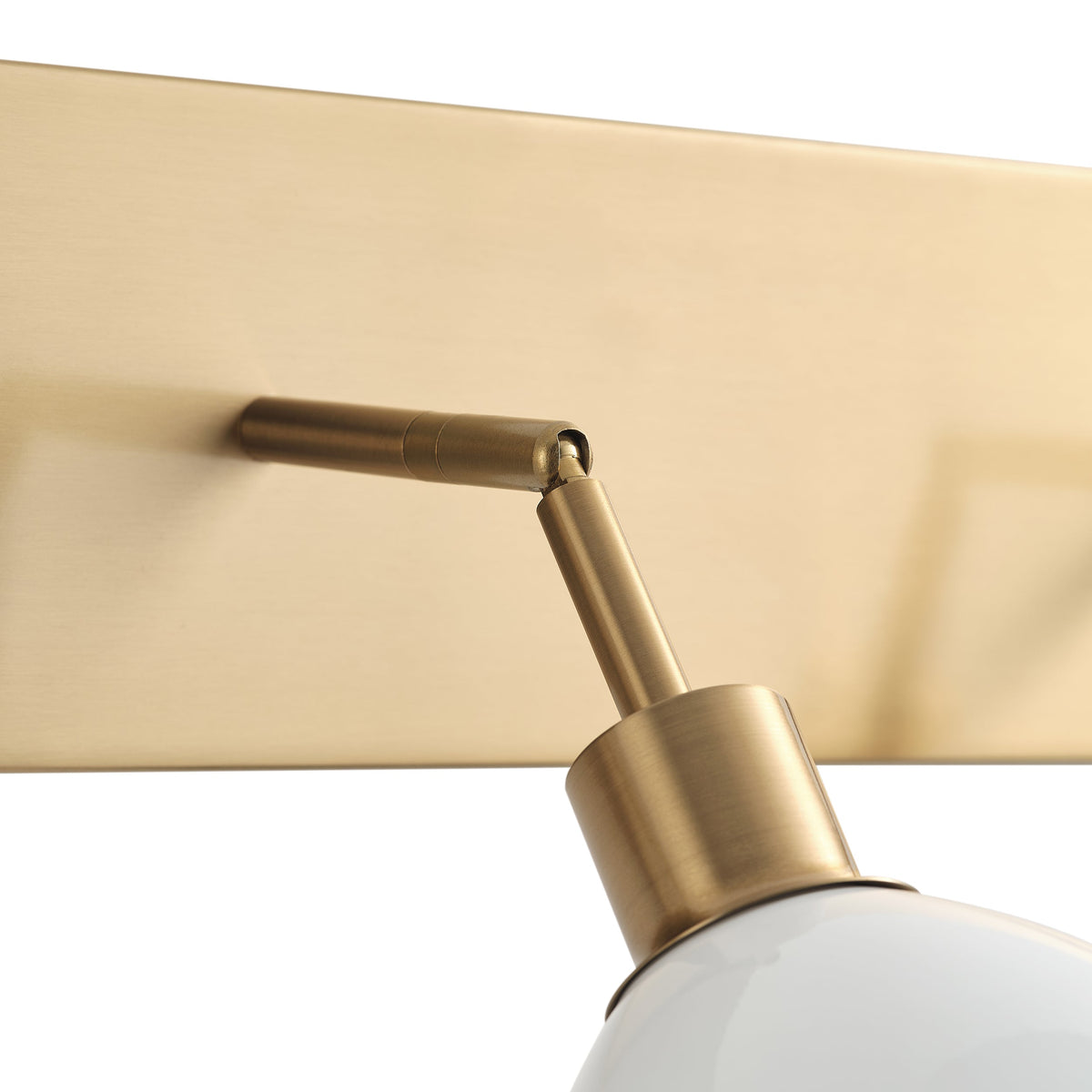 3-Lights Cream Round Shape Glass Shade Bathroom Vanity Lighting