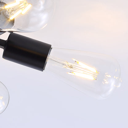 6-Lights Sputnik Shape Semi-Flush Mount Lighting