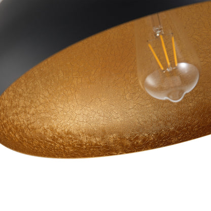 1-Light Sanded Black Semi-Flush Mount
