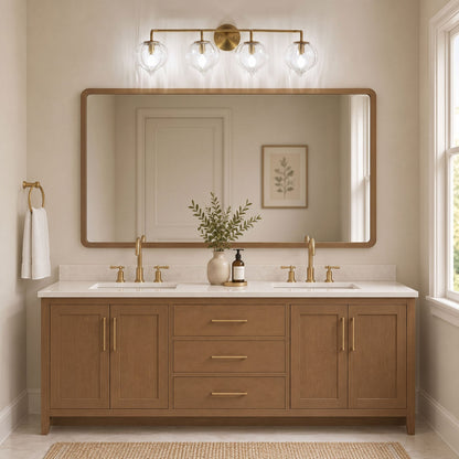 3-light & 4-light Pumpkin Glass Vanity Light