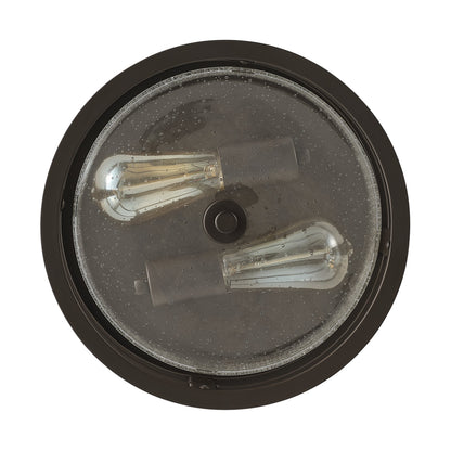 2-Lights Round Glass Shade Flush Mount Lighting