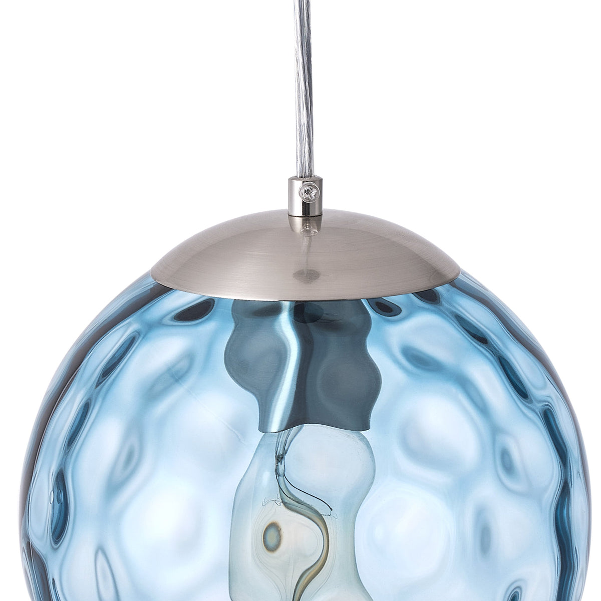 1-Light Glass Ball Shade with Polka Dot Pendant Lighting