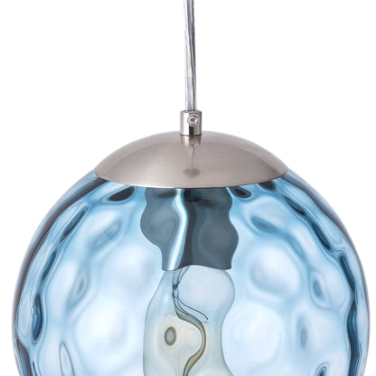 1-Light Glass Ball Shade with Polka Dot Pendant Lighting