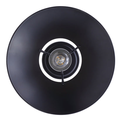 1-Light Metal Shade Semi-Flush Mount Lighting