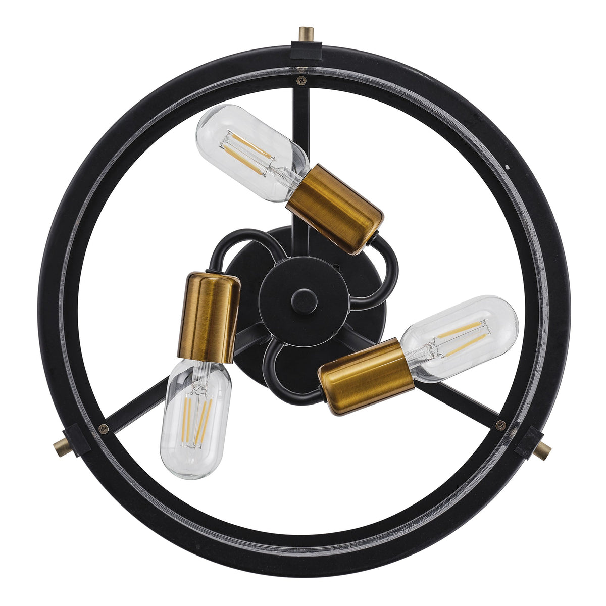 3-Lights Special Glass Shade Semi-Flush Mount Lighting