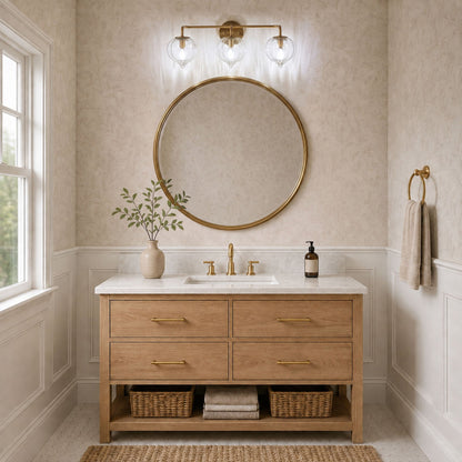 3-light & 4-light Pumpkin Glass Vanity Light