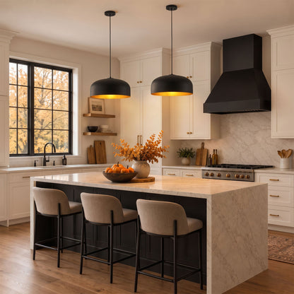 1-Light Industrial Two Sizes Bowl Shade Pendant Lighting