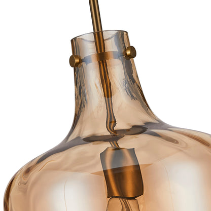 1-Light Modern with Textured Glass Shade Pendant Lighting
