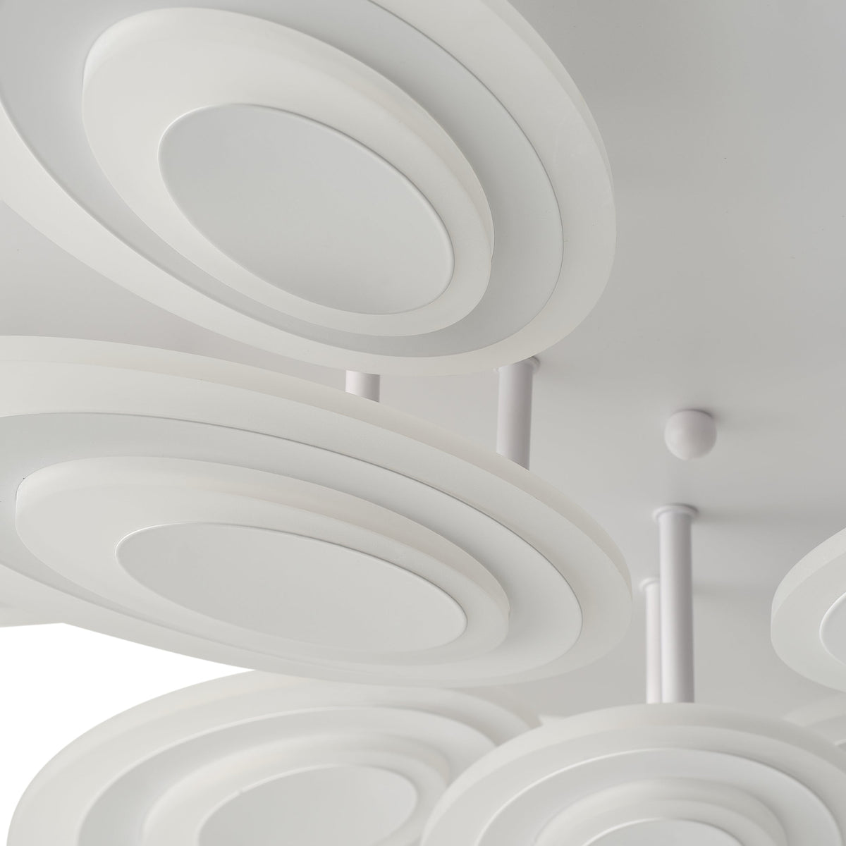 9-Lights Elliptical Petal Shape LED Semi-Flush Mount Lighting