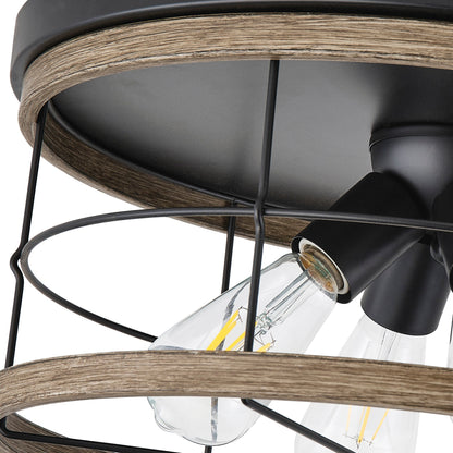 4-Lights Round Metal Frame Openwork Design Flush Mount Lighting