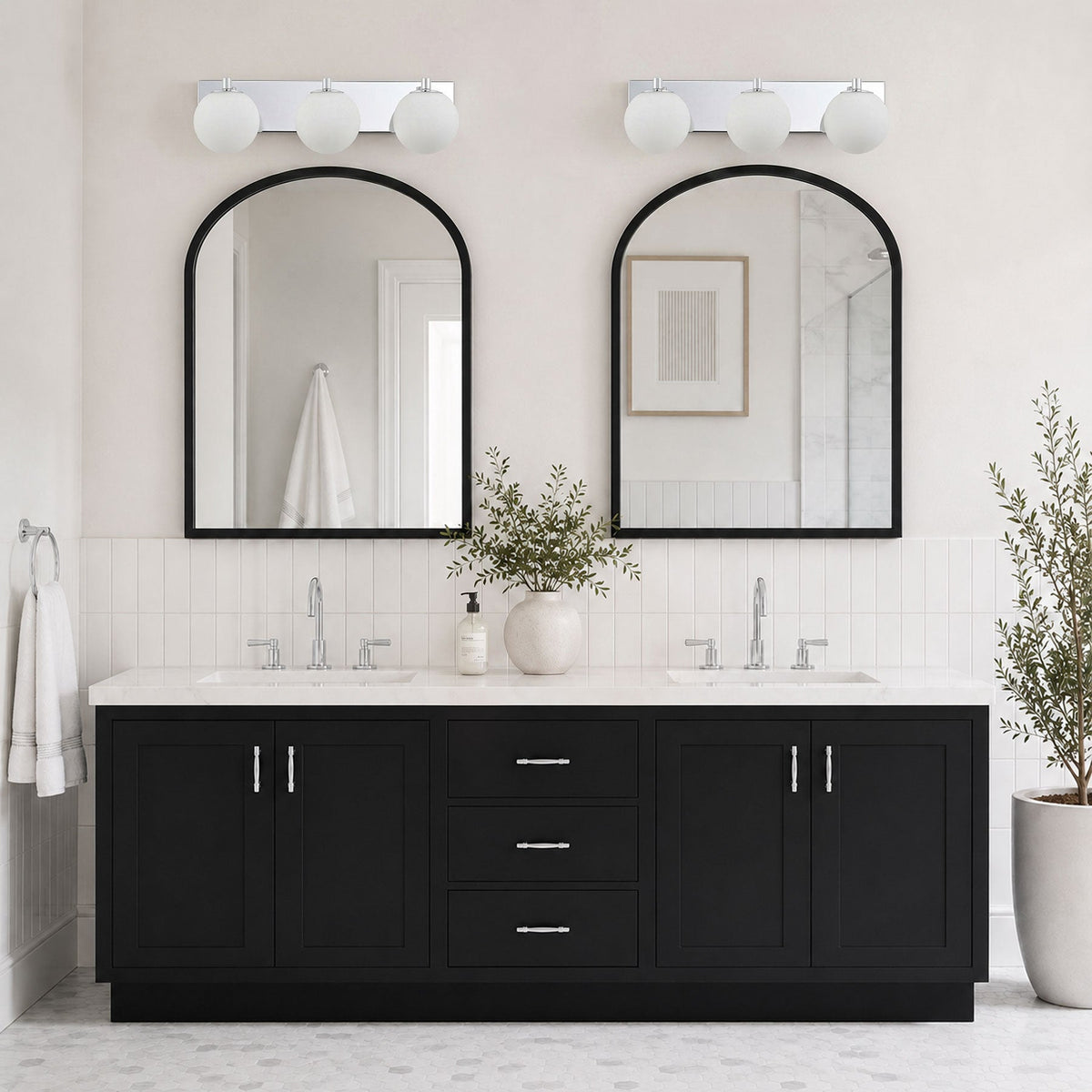 3-Light & 4-Light Globe Vanity Light for Mirror