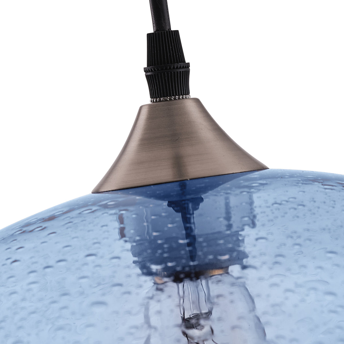 1-Light Oval Glass Shade Pendant Lighting