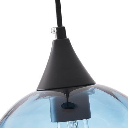 1-Light Blue Ball Shade Pendant Lighting