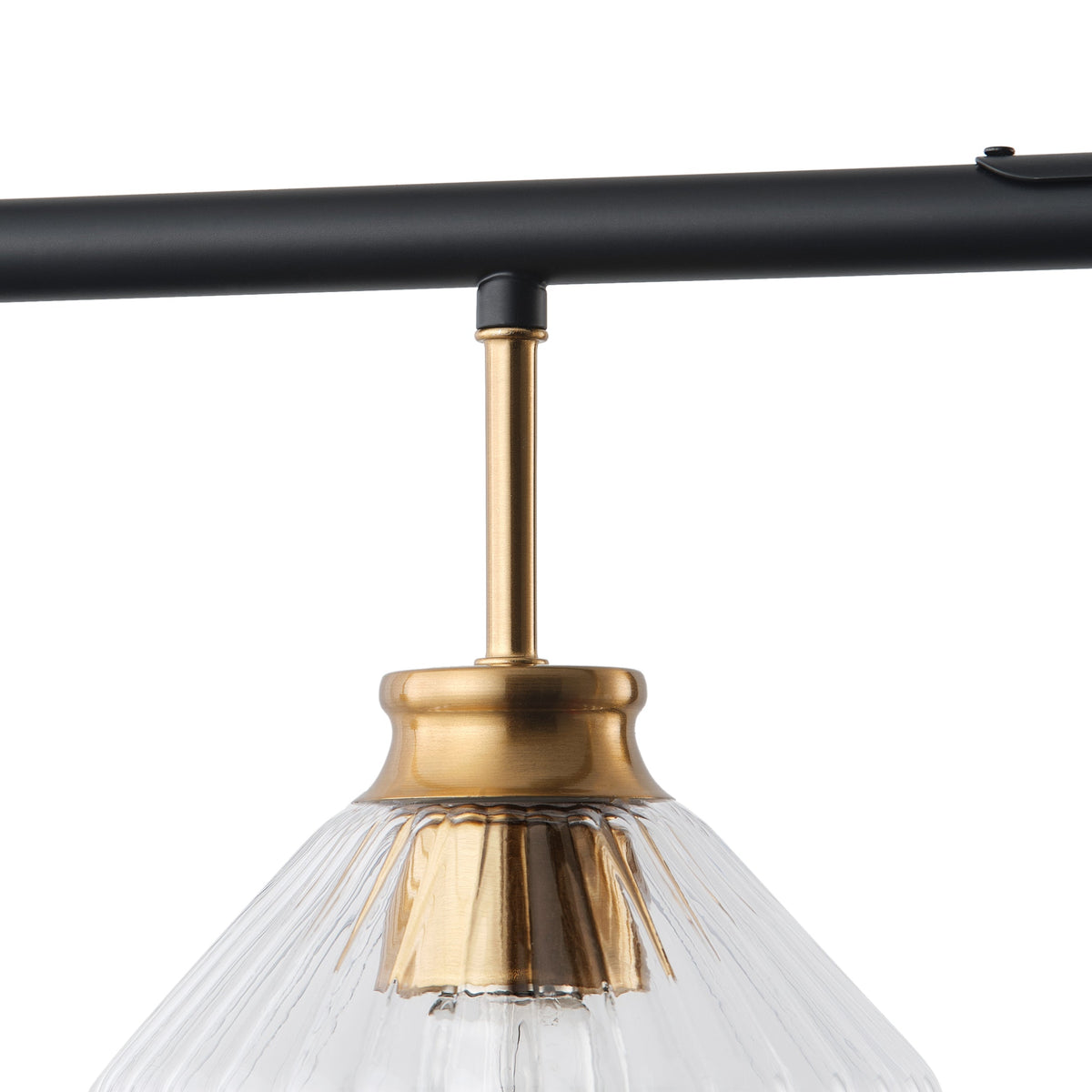 5-Lights Clear Light Striped Glass Shade Kitchen Island Lights