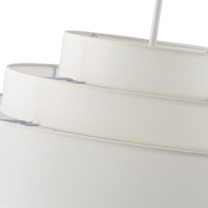 5-Light 23.6'' Oversize Five-Layer Fabric Column Shade Pendant Lighting