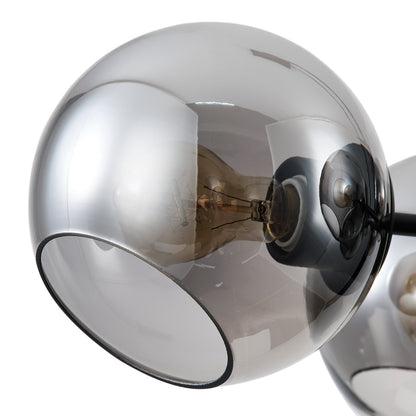 8-Lights Smoke Gray Spherical Kitchen Island Lights