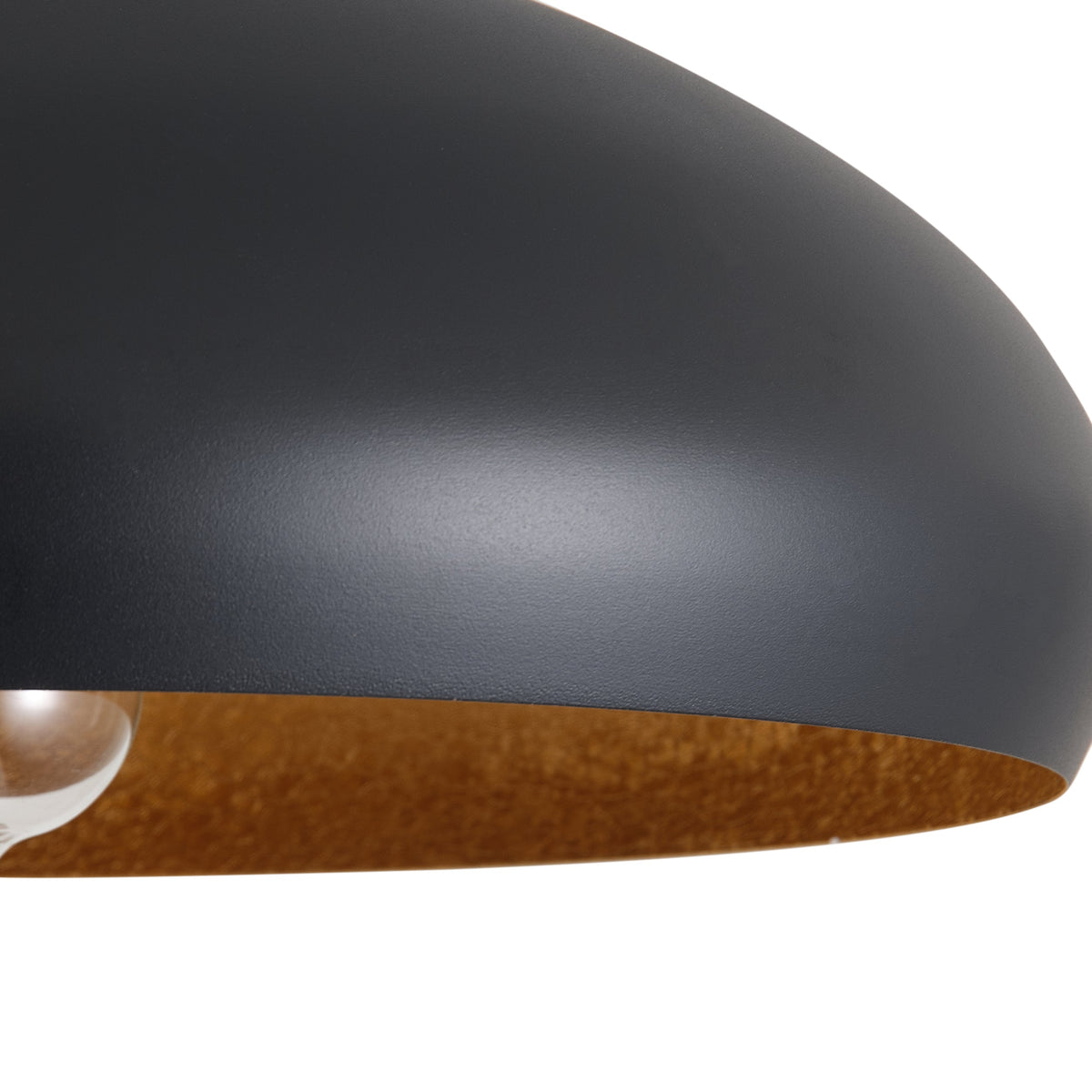1-Light Sanded Black Semi-Flush Mount
