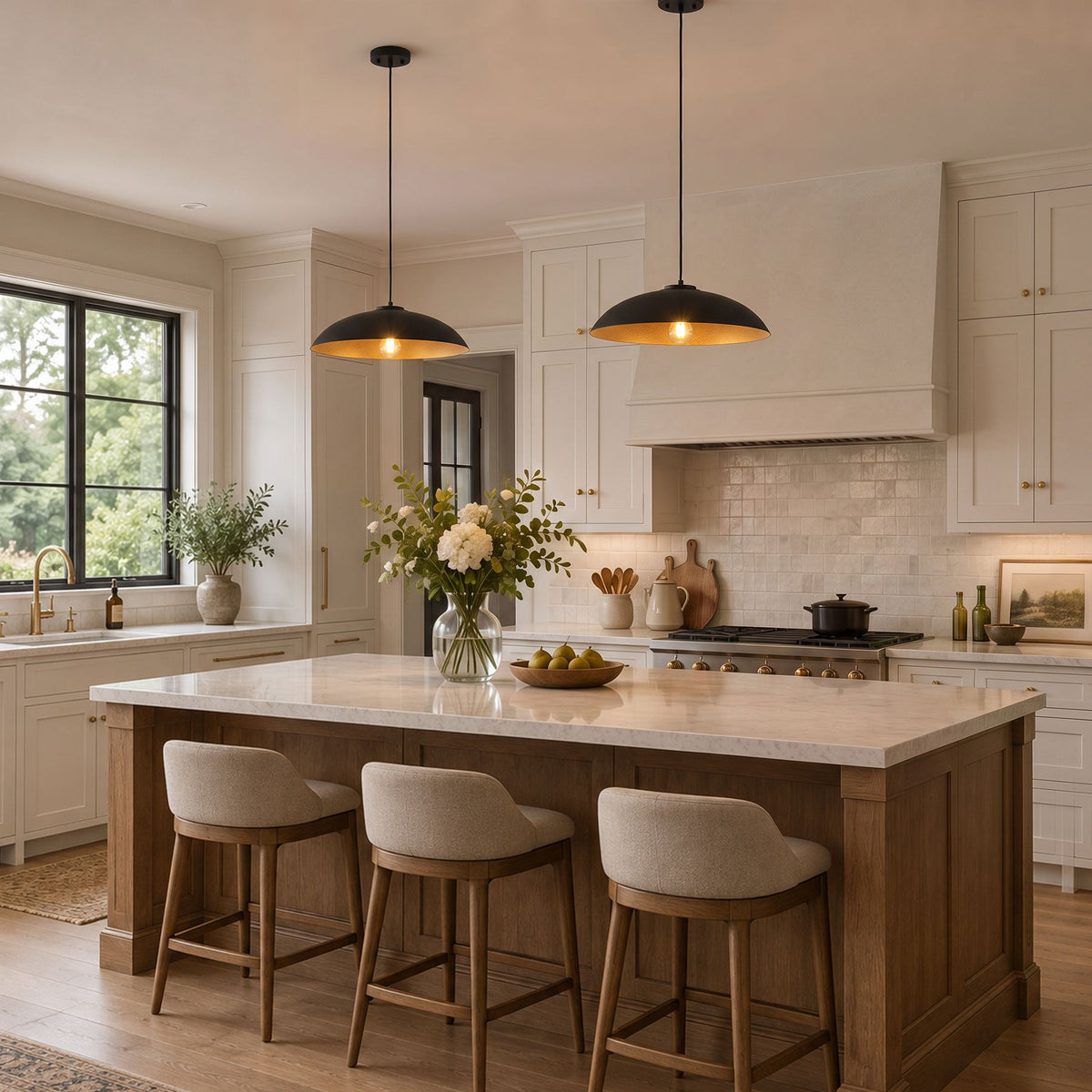1-Light Two Sizes  Bowl Shade Pendant Lighting