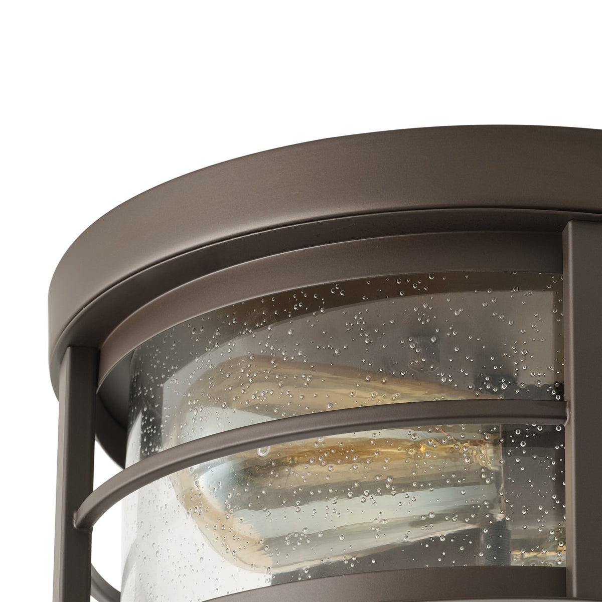 2-Lights Round Glass Shade Flush Mount Lighting