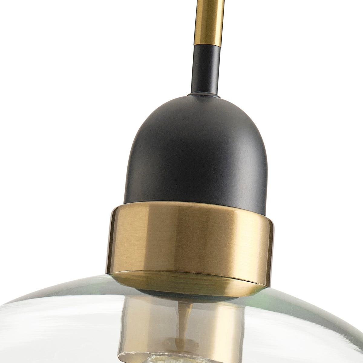 1-Light Industrial Clear Glass Pendant Lighting
