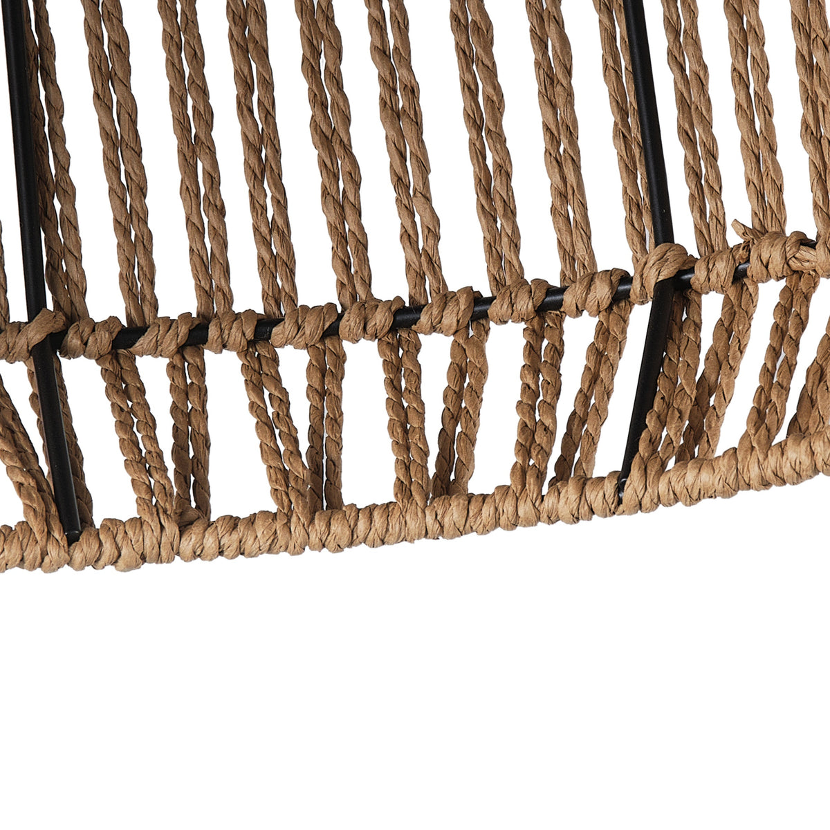 2-Lights String Paper Openwork Round Shade Flush Mount Lighting