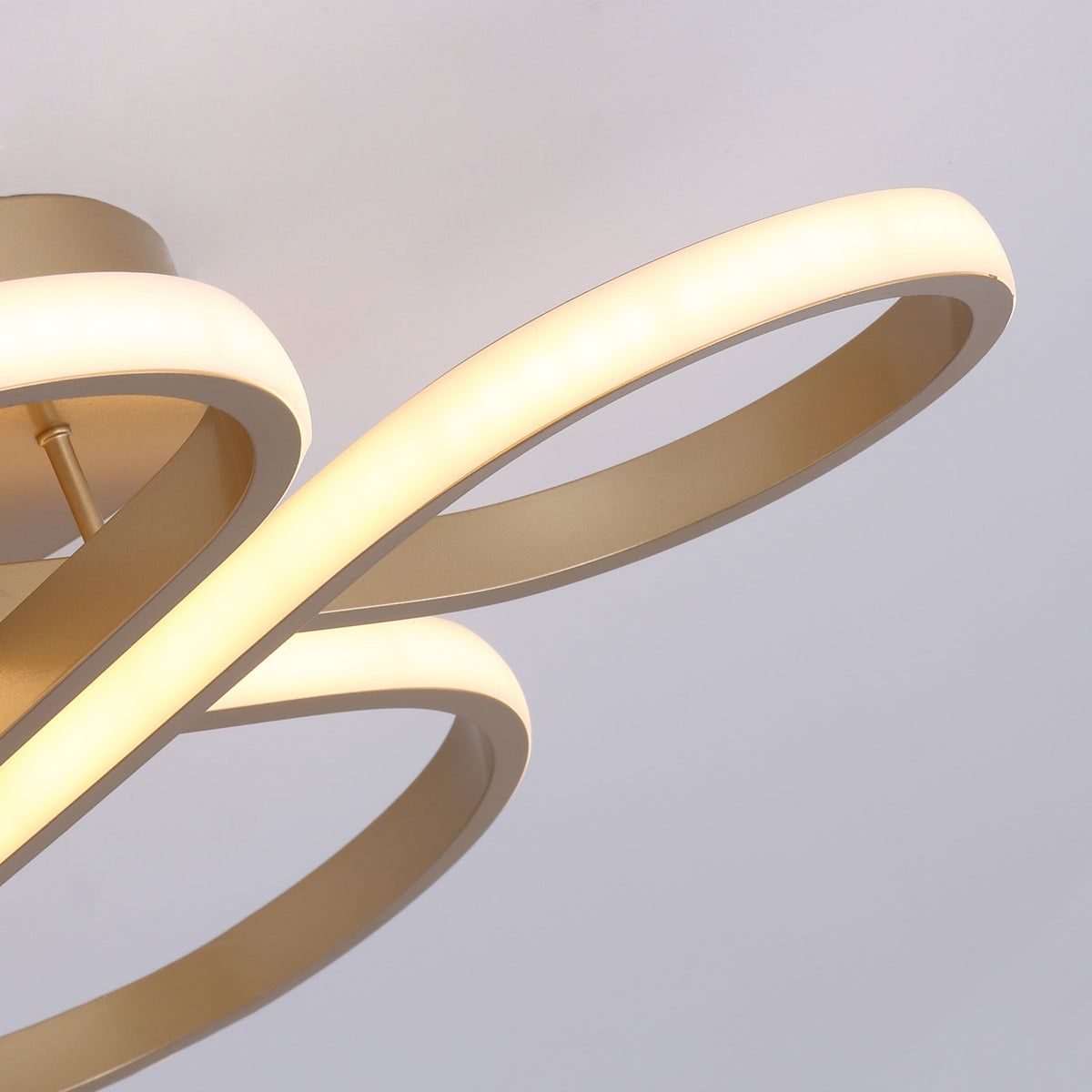 1-Light Concise LED Semi-Flush Mount Lighting