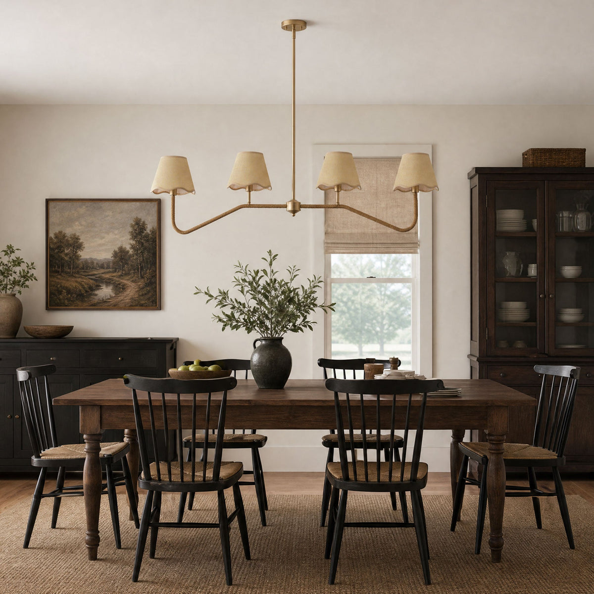4-Light Farmhouse Kitchen Island Chandelier