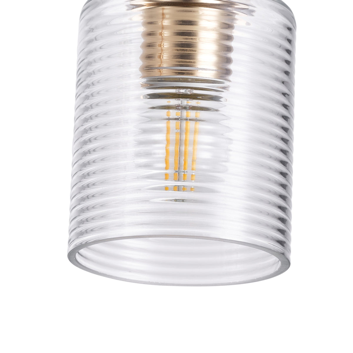 4-Light & 6-Light Gold Modern Linear Glass Shape Kitchen Island Lights