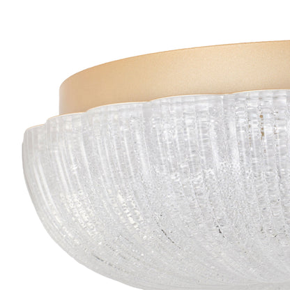 1 Light Gold LED Flush Mount Ceiling Light 5CCT
