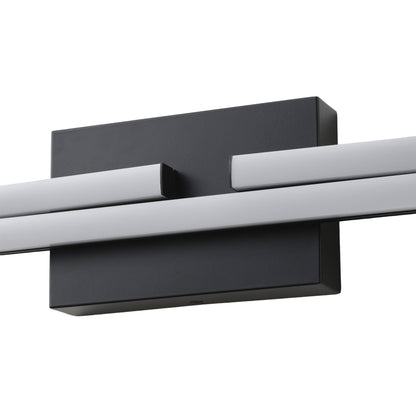 1 Light Modern Linear Black LED Bathroom Vanity Wall Sconce