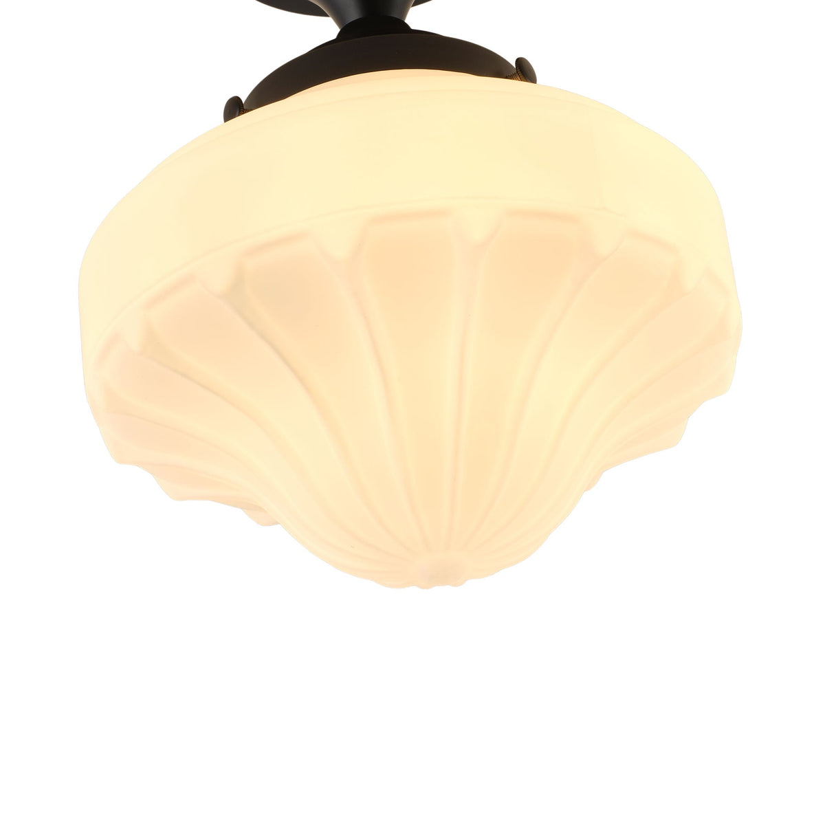 1-Light Vintage Schoolhouse Semi Flush Mount Ceiling Light
