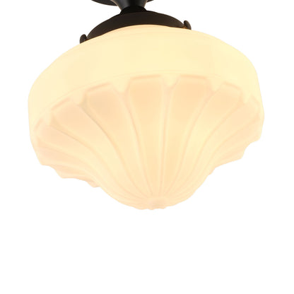 1-Light Vintage Schoolhouse Semi Flush Mount Ceiling Light