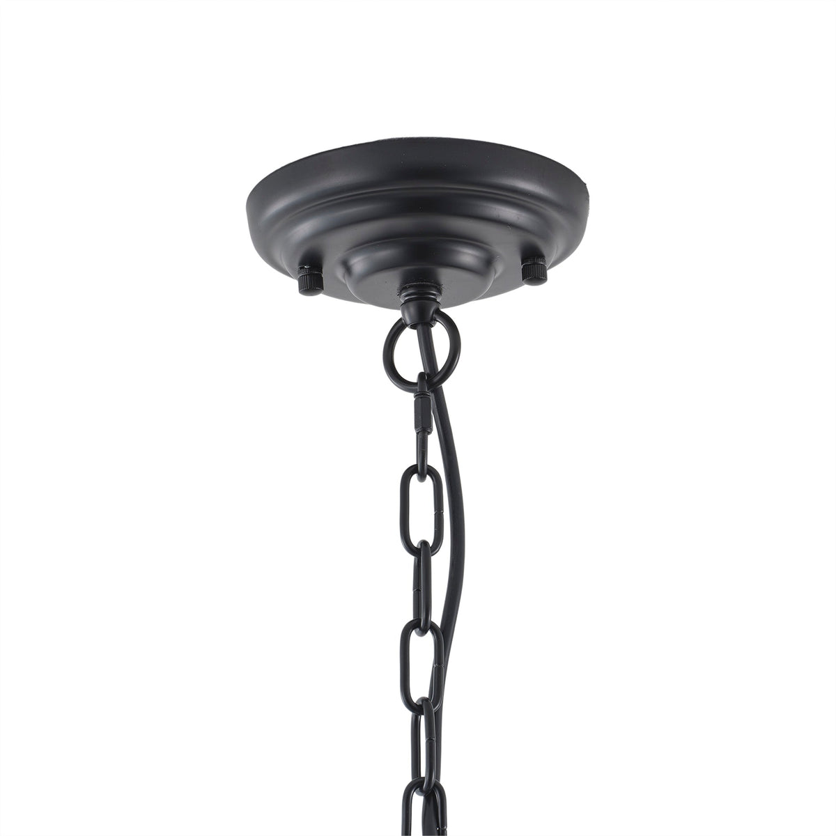 4-Light Vintage Pendant Light With Opal Glass Shade