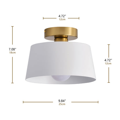 1-Light Modern Simple Style Semi-Flush Mount Lighting