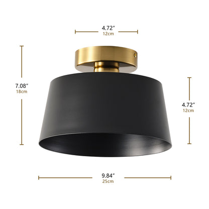 1-Light Modern Simple Style Semi-Flush Mount Lighting