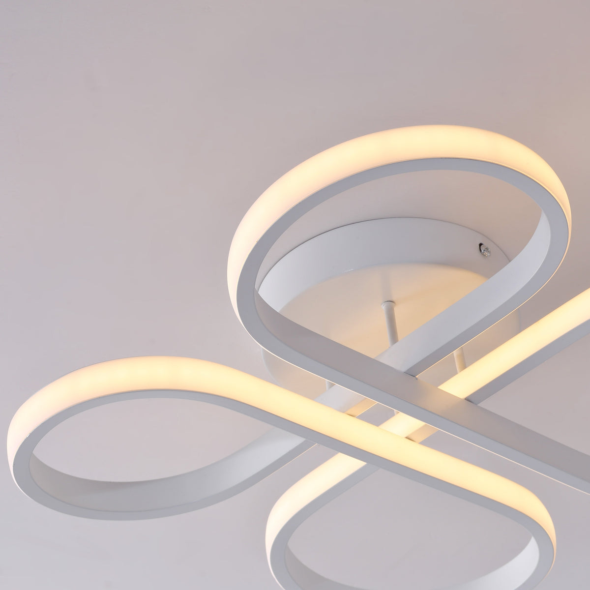 1-Light Concise LED Semi-Flush Mount Lighting