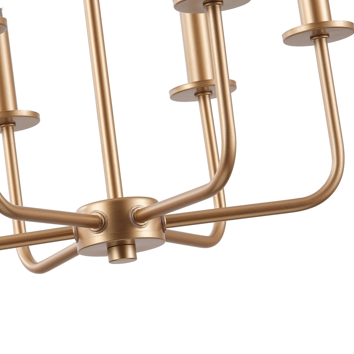 6-Light Modern Island Gold Linear Dimmable Chandeliers