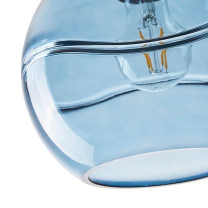 1-Light Blue Ball Shade Pendant Lighting