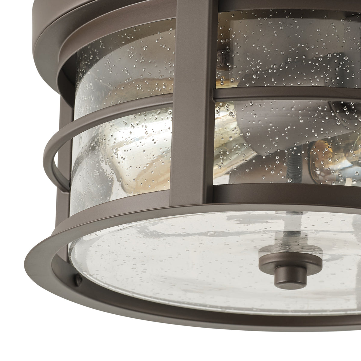 2-Lights Round Glass Shade Flush Mount Lighting