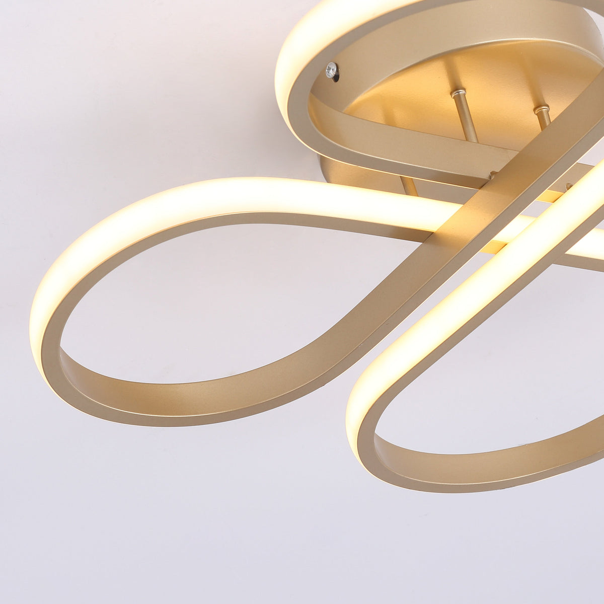 1-Light Concise LED Semi-Flush Mount Lighting