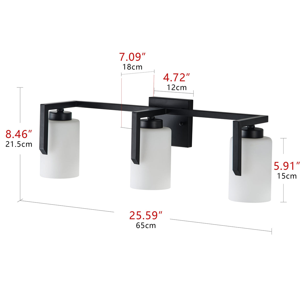3-Lights & 4-Lights White Jade Cylinder Vanity Light