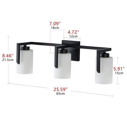 3-Lights & 4-Lights White Jade Cylinder Vanity Light