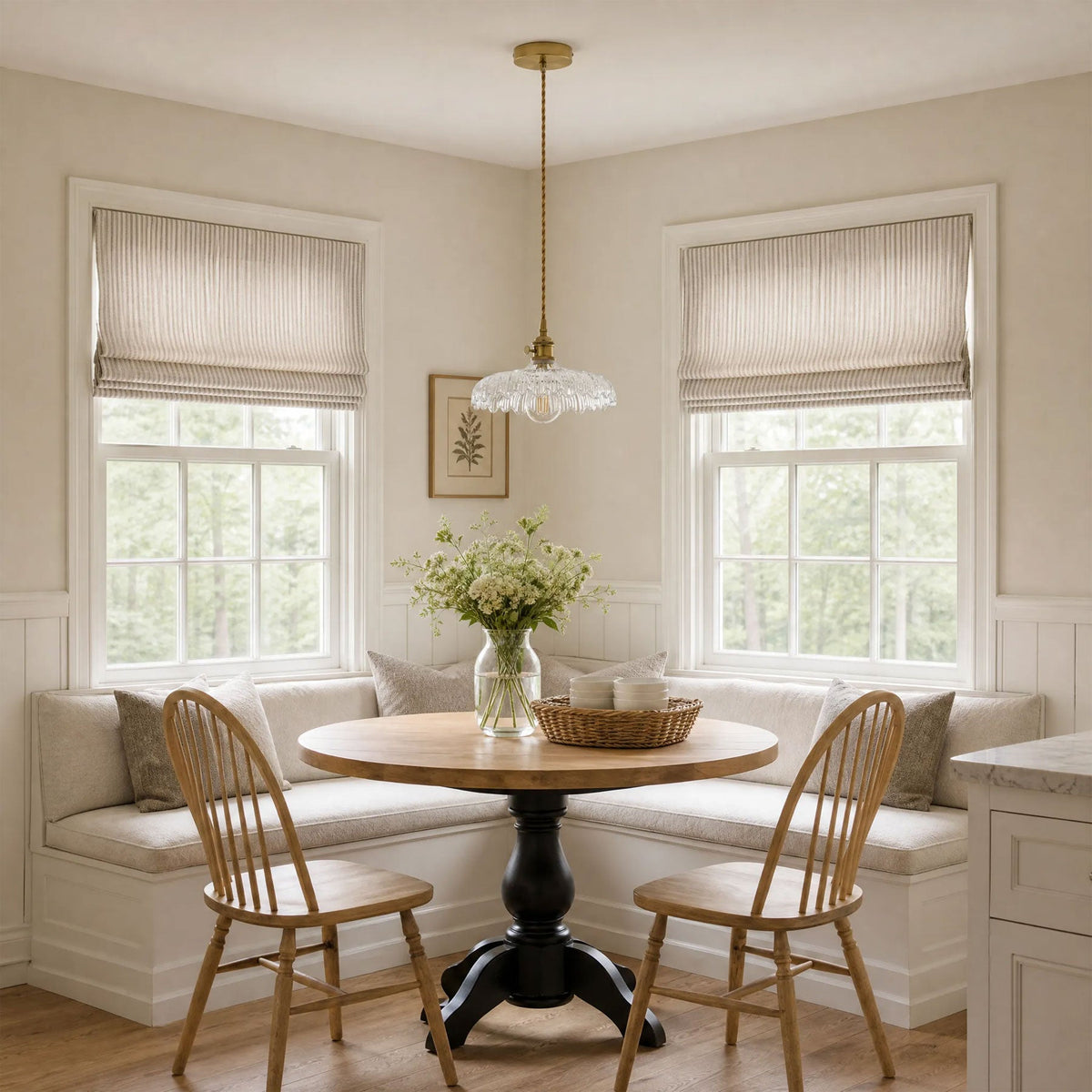 1 Light Gold Glass Pendant Light With Wide Clear Shade For Bedroom Entryway Hallway