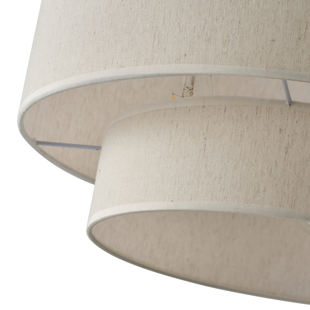 3-Lights Drum Shade Double Layer Deisgn Pendant Lighting