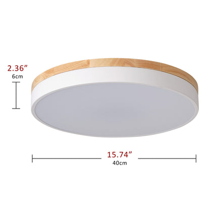 1-Light PS Diffuser Board Rounded Shape LED Flush Mount Lighting