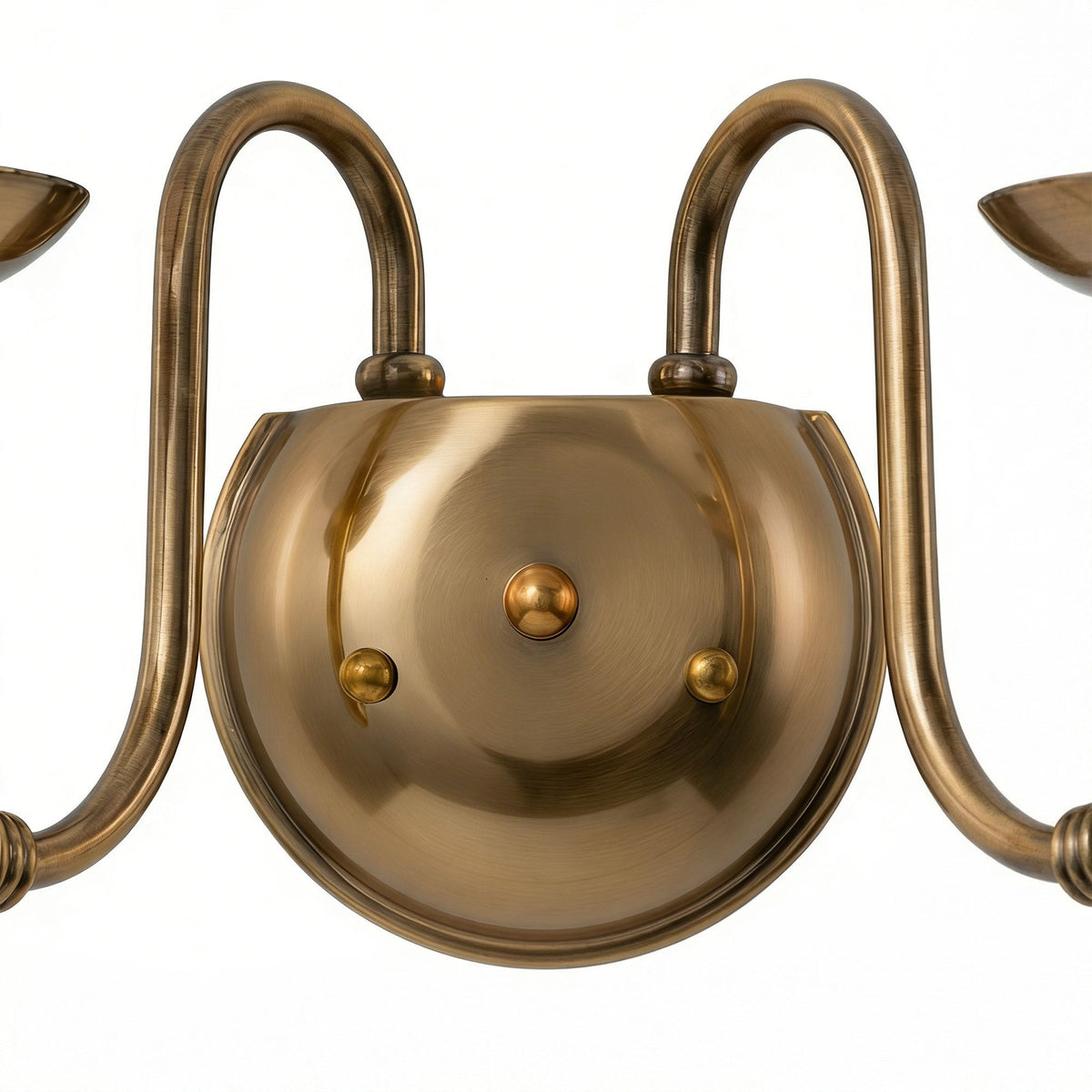 2 Light Vintage Wall Sconce With White Fabric Shade