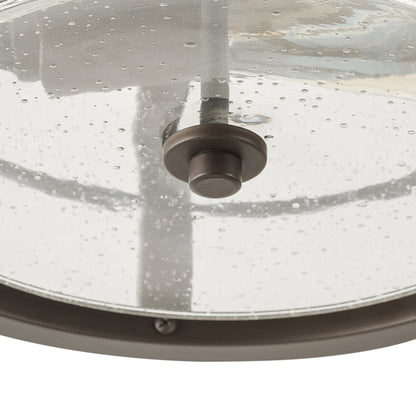 2-Lights Round Glass Shade Flush Mount Lighting
